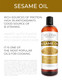 Velona Sesame Seed Oil 16 Oz 100% Pure And Natural Carrier Oil Refined, Expeller Pressed Cooking, Skin, Hair, Body & Face Moisturizing Use Today - Enjoy Results