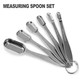 Allwin-Houseware W 13-Piece Measuring Cups And Spoons Set 18/8 Stainless Steel Heavy Duty Ergonomic Handle With Ring Connector Silver