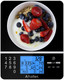Ataller Ataller Food Scale With Nutritional Calculator Kitchen Diet Scale Digital Food Calorie Counting Scale For Meal Prep Kitchen Baking Weight Loss Resolution 1G Max 5Kg 11Ib Tempered  Black