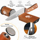 Bantbskt Rolling Knife Sharpener Kit Kitchen Knife Sharpener Set Knife Sharpening Tools 15 & 20 Degree Sharpening For Kitchen Knives Diamond And Ceramic Discs Leather Strop Polishing Compound