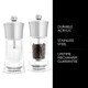 Cole & Mason Bromley Salt & Pepper Mill  Set 6' - Salt & Pepper Grinders With Ultra-Sharp Grinding Mechanisms - Refillable Mills & Spice Shakers With Adjustable Grinding - Acrylic  Set