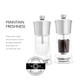 Cole & Mason Bromley Salt & Pepper Mill  Set 6' - Salt & Pepper Grinders With Ultra-Sharp Grinding Mechanisms - Refillable Mills & Spice Shakers With Adjustable Grinding - Acrylic  Set