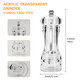 Eispap Clear Acrylic Pepper Grinder Mill Salt And Pepper Shaker Salt Grinder Pepper Mill Shakers Refillable With Adjustable Coarseness Ceramic Rotor-Tall (5.5In)
