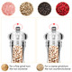 Eispap Clear Acrylic Pepper Grinder Mill Salt And Pepper Shaker Salt Grinder Pepper Mill Shakers Refillable With Adjustable Coarseness Ceramic Rotor-Tall (5.5In)