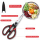 Farops Kitchen Scissor For General Use 2-Packs Heavy Duty Kitchen Raptor Meat Shears Dishwasher Safe Cooking Scissors Stainless Steel Multi-Function Scissors For Food Chicken Poultry Fish Pizza Herbs