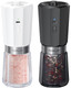 Forlim Gravity Electric Salt And Pepper Grinder Set With 2-Speed Grinding 800Mah Rechargeable d Auto-Reverse Clean After Stop Automatic Pepper Mill Grinder With White Led Black & White