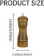 Honeteek Wooden Pepper Grinder Or Salt Grinder 5 Inch Salt Mill And Pepper Mill With Ceramic Rotor Adjustable Coarseness Wood Salt Pepper Grinder Peppercorn Refillable Salt And Pepper Shakers