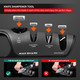 Mad Shark Knife Sharpener 6 Adjustable Sharpening Angle Coarse & Fine Knife Sharpener Tool Handheld Manual Knives Sharpener For Kitchen Knives Pocket Knife Scissors Large Black