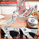 Mad Shark Heavy Duty Poultry Shears Kitchen Shears With Non-Slip Handle & Safety Lock All Purpose Kitchen Scissors For Chicken Meat Cutting Turkey Fish Vegetables Spring Loaded Dishwasher Safe