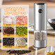 Madrigal Electric Salt And Pepper Grinder Stainless Steel Pepper Mill With Light Adjustable Coarseness Salt & Pepper Mill Electronic Pepper Shaker Battery Operated One Handed Operation Grinder (Silver)