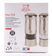 Peugeot - Zeli Electric Salt And Pepper Mill Set - Adjustable Grinder Battery Powered - With Light Abs With Brushed Metal Look 5.5 Inches