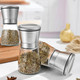 Puxing 2Pcs Stainless Steel Salt And Pepper Grinder Set Refillable Pepper Mill & Salt Mill Set Combo Shakers With Adjustable Coarse Mills  Spice Shakers Enjoy Your Favorite Spices(Color:As Shown)