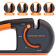 Sharp Pebble Orange Ninja 4-Stage Knife Sharpener & Serrated Knife Sharpener– Repairs Sharpens & Polishes Blades With Ergonomic Non-Slip Grip By Sharp Pebble