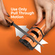 Sharp Pebble Orange Ninja Mini Knife Sharpener - Coarse & Fine Blade Sharpener Sharpening System- Knife Sharpeners For Kitchen Knives Pocket Kitchen Knives Sharpeners With Bottle Opener & Fridge Attachment