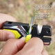 Sharpal 101N-G Kitchen Pocket Knife Sharpener Survival Camping Tool With 2 Fire Starters Ferro Rod Whistle & Diamond Sharpening Rod For Straight And Serrated Blade