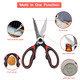 Szhlux 2-Pack Kitchen Scissors Heavy Duty Premium Sharp Kitchen Shears For Food Fish Meat Bones Poultry And Vegetables With Strong Stainless Steel Blades Multi Purpose Cooking Scissors