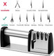 Wattlink 4-In-1 Professional Knife And Scissors Sharpener Manual Kitchen Sharpening Tool 8.5 Inch Length