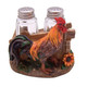 Wowser Country Rooster Salt & Pepper Shaker Set With Fence 4-Inch Decor