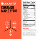 Lakanto Sugar Cinnamon Maple Syrup - Monk Fruit Sweetener, Keto Diet Friendly, Vegan, 1g Net Carbs, Pancakes, Waffles, Oatmeal, Coffee, Tea, Granola, Frosting, Marinade (13 Fl Oz - Pack of 1)