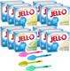 Jell-O Sugar Instant Pudding & Pie Filling Mix, 3 Of Each: Cheesecake, Pistachio, White Chocolate, Banana Cream With By The Cup Mood Spoons