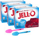 Sugar Black Cherry Jell-O Gelatin, 0.3 Ounces (Pack Of 3) With By The Cup Mood Spoons Sugar Black Cherry Jell-O Gelatin, 0.3 Ounces (Pack Of 3) With By The Cup Mood Spoons