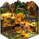 Antreatu 3D Wooden Puzzles For Adults Diy Miniature Dollhouse Book Nook Kit Built-In Led Model Kit Hobby s For Adults Teens Home Decor Ideal For Teenager Men (Jurassic) Antreatu 3D Wooden Puzzles For Adults Diy Miniature Dollhouse Book Nook Kit Built-In Led Model Kit Hobby s For Adults Teens Home Decor Ideal For Teenager Men (Jurassic)