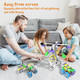 Aolew 107Pcs Motorized Erector Sets For Kids Ages 4 5 6 7 8+ Stem Building Toys For Boys Girls 3-5 4-8 5-7 6-8 Year Old Engineering Kit Electric Motor Creative Educational Learning Activities