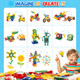 cossy STEM Building Toys for Kids Construction Building Blocks Educational Toys for 3-5 4-8 5-7 6-8 Year Old Creative Games Engineering STEM Kits 208 Pcs
