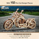 Ewa Eco-Wood-Art 3D Puzzles for Adults - DIY Cruiser Motorcycle Model Kit with Rubber Band Engine Functional Handlebars & Center Prop Stand - 3D Wooden Puzzle for 15 yrs Above & Adults - Eco Wood Art 152 Pieces
B07G49VH4B
