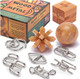 Lesong Brain Teasers Metal and Wooden Puzzles for Kids and Adults 9 Pack Mind IQ and Logic Test and Handheld Disentanglement Games 3D Coil Cast Wire Chain and Durable Wood Educational Toys
B07VSP4QNH