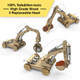 Mini Tudou Mini Tudou 3D Wooden Construction Excavator Vehicle Toys Set STEM Science Kit with Air Pressure System to Build A Wood Excavator Model Including 3 Replaceable Gripper & Digger for Kids Boys Girls
B088JZNHTB