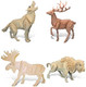 Puzzled Bundle of Wild Animals: Deer Wolf Moose & Buffalo Wooden 3D Puzzle Construction Kits Fun & Educational DIY Toys Assemble Model Unfinished Wood Craft Hobby Puzzle to Build & Paint - 4 Pack
B08F9YDKP8
