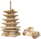 Robotime3D Puzzle Wooden Craft Kits DIY Model Kit Five-Storied Pagoda & Vintage Car
B0DB211WC7