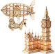 Rolife 3D Wooden Puzzle Model kit for Adults to Build (Airship & Big Ben)
B09FX2YQ45