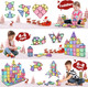 Romds Magnetic Tiles Magnetic Building Blocks for Kids Ages 3+ and STEM Magnet Toys Clear Magnet 3D Blocks Construction Playboards for Boys & Girls Sensory Play for Preschool Learning(120 pcs)
B0DKXFDHMN