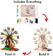 Smartstoy Wooden Ferris Wheel - DIY 3D Puzzle & Educational Creative Crafts Kit - STEM Projects for Kids Ages 8-12-16 Boys & Girls - Construction Toys Set - Model Building Kit for Christmas & Birthday s
B07TSC352J