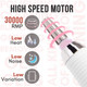 Makartt Rechargeable Nail Drill 30000RPM Portable Electric E File MALORY Acrylic Nail Gel Polish Remover Machine with Nail Drill Bit Set for Manicure Nail Art Salon Nail Tech Home DIY Pink