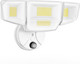 90W Flood Lights Outdoor 10000Lm Dusk To Dawn Outdoor Lighting Ip65 Waterproof 6500K Daylight 4 Heads Led Security Light For Garage Yard Porch(Black)