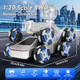 Rc Car - 2.4Ghz Remote Control Truck Toys With Swappable Wheels Water Shoot Lights & Music All-Terrain Off-Road Rc Truck Kids Birthday Christmas For Boys Girls 6+ (Xs-8P)