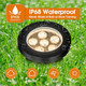 6W Landscape Lights Outdoor 120V Well Lights Ip68 Waterproof 2700K Warm White Outdoor In-Ground Lights For Yard Garden Patio Pathway 12 Pack