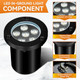 6W Led Landscape Lights 120V Well Lights Ip68 Waterproof 5500K Cool White Outdoor In-Ground Lights For Yard Garden Patio Pathway 12 Pack