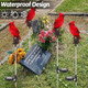 4 Pack Solar Cardinal Stake Light Cardinal Decor Garden Red Bird Figurine Memorial Solar Light Outdoor Pathway Yard Lawn Ornaments For Christmas Thanksgiving s Decorations Outside Women