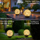 Beautyard Solar Globe Lights Outdoor Large Garden Decor Usb Charged 4.72" Diameter 40Led 1000Mah Solar Lights Cracked Glass Globe Solar Power Yard Patio Garden (4.72'' Large 2 Pack Warm White)