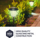 Solarpathf2-2 10X Brightness 3000K Outdoor Solar Led Filament-Style Path Weatherproof Metal Light (4 Pack) 4-Pack Black 4 Piece