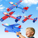 3 Pack Airplane Launcher Toys12.6" Led Foam Glider PlaneOutdoor Flying Toys Holiday And Birthday s For Kids Ages 4-12