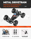 Bezgar Hb101 1:10 Scale Beginner Rc Truck 4Wd High Speed 48Km/H All Terrains Rc Car Off Road Waterproof Rc Buggy Toys For Boys Kids And Adults