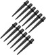 Biaungdo 12 Pcs Ground Spike 8.25 Inch Black Reinforced Plastic Ground Spikes Abs Lights Replacement Stakes Yard Stakes For Solar Pathway Torch Garden Lights