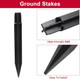 Biaungdo 12 Pcs Ground Spike 8.25 Inch Black Reinforced Plastic Ground Spikes Abs Lights Replacement Stakes Yard Stakes For Solar Pathway Torch Garden Lights