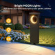 Moon Pattern Solar Pathway Lights And Copper Lantern Outdoor Waterproof