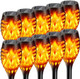 Solar Lights Outdoor: 10 Pack Solar Torch Lights Outdoor Flickering Flame For Halloween Decorations Outdoor - Waterproof Solar Garden Lights - Torches Flame Light For Yard Patio Pathway Lawn Decor